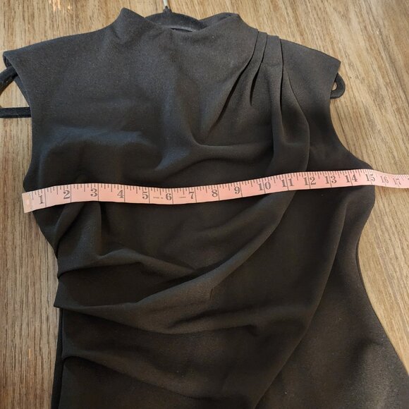 Nikki Lund Dida Funnel Neck Cocktail Dress NWT Black Med - Picture 5 of 12